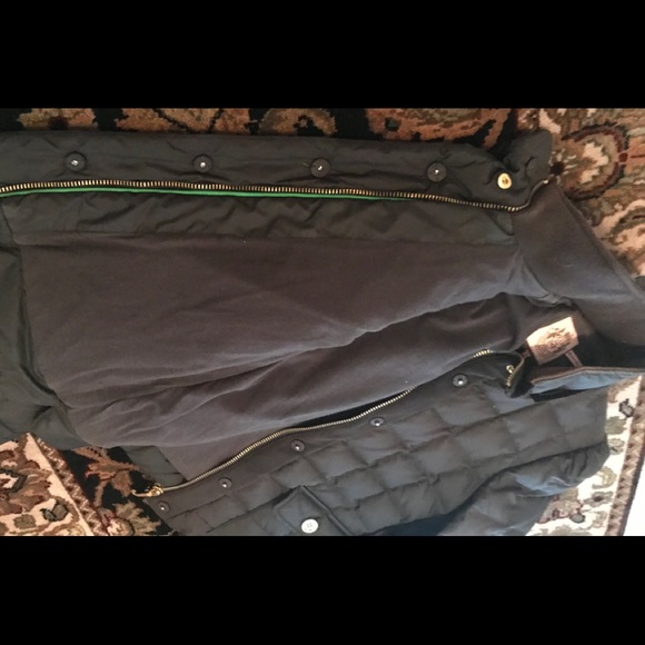 Women Juicy Couture Down Dark Brown Puffer Coat Short jacket Parka P.S Zara - Picture 3 of 7